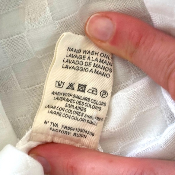 FRNCH Paris White Blouse M/L - Picture 8 of 10